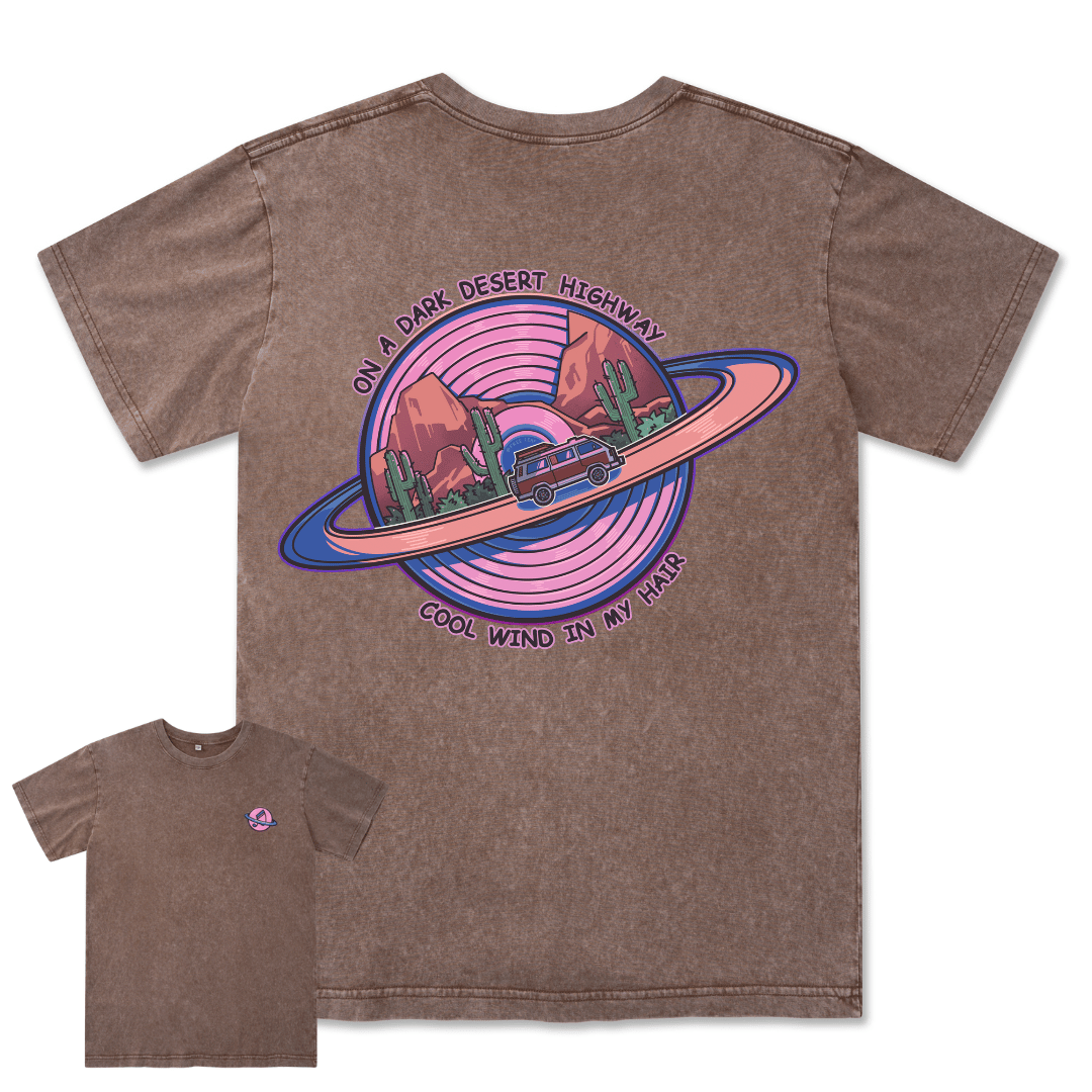 On A Dark Desert Highway Washed Tee