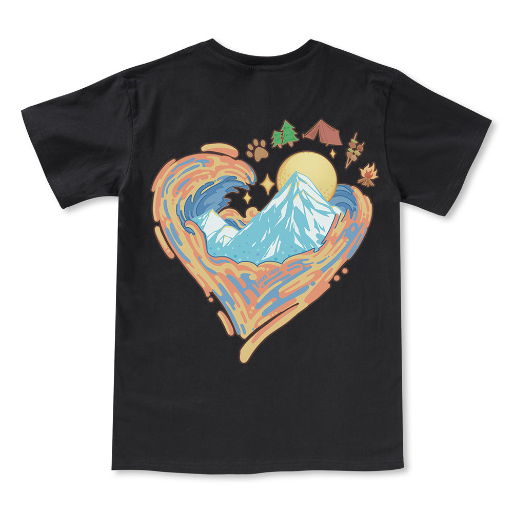 Freeleaf Heart of Wilderness Camping Unisex V-neck Tee