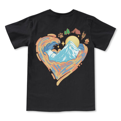 Freeleaf Heart of Wilderness Camping Unisex V-neck Tee