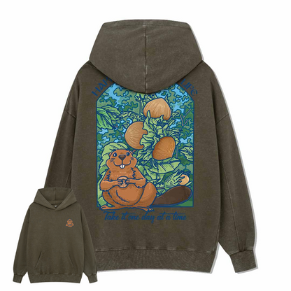 Happy Mind Happy Life Washed Hoodie