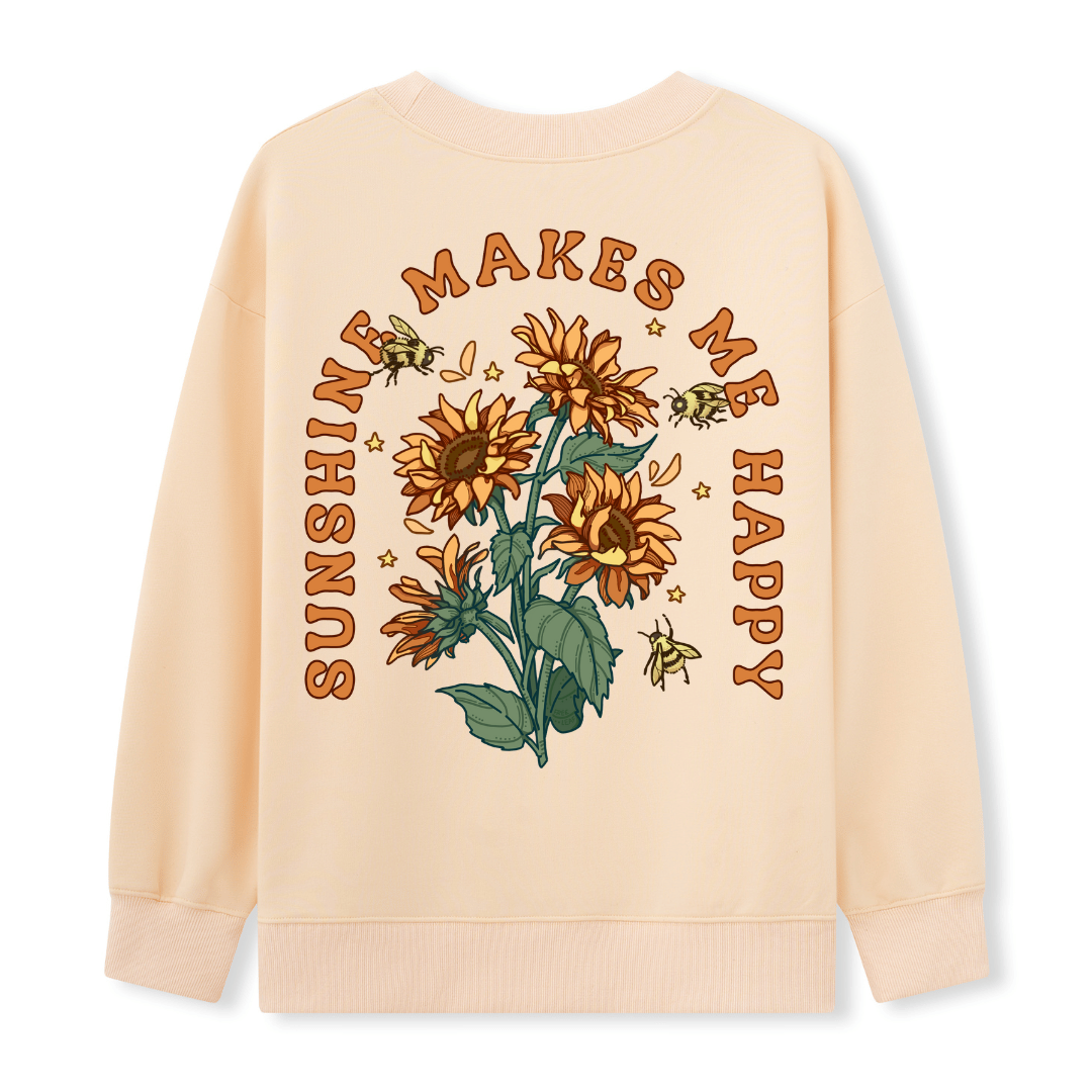 Freeleaf Sunshine Makes Me Happy Unisex Sweatshirt