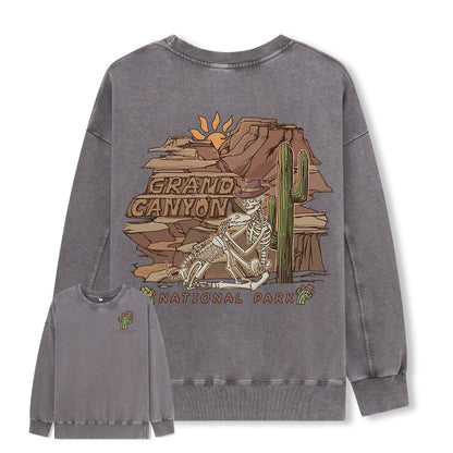 Freeleaf Grand Canyon National Park Unisex Nature Inspired Washed Sweatshirt