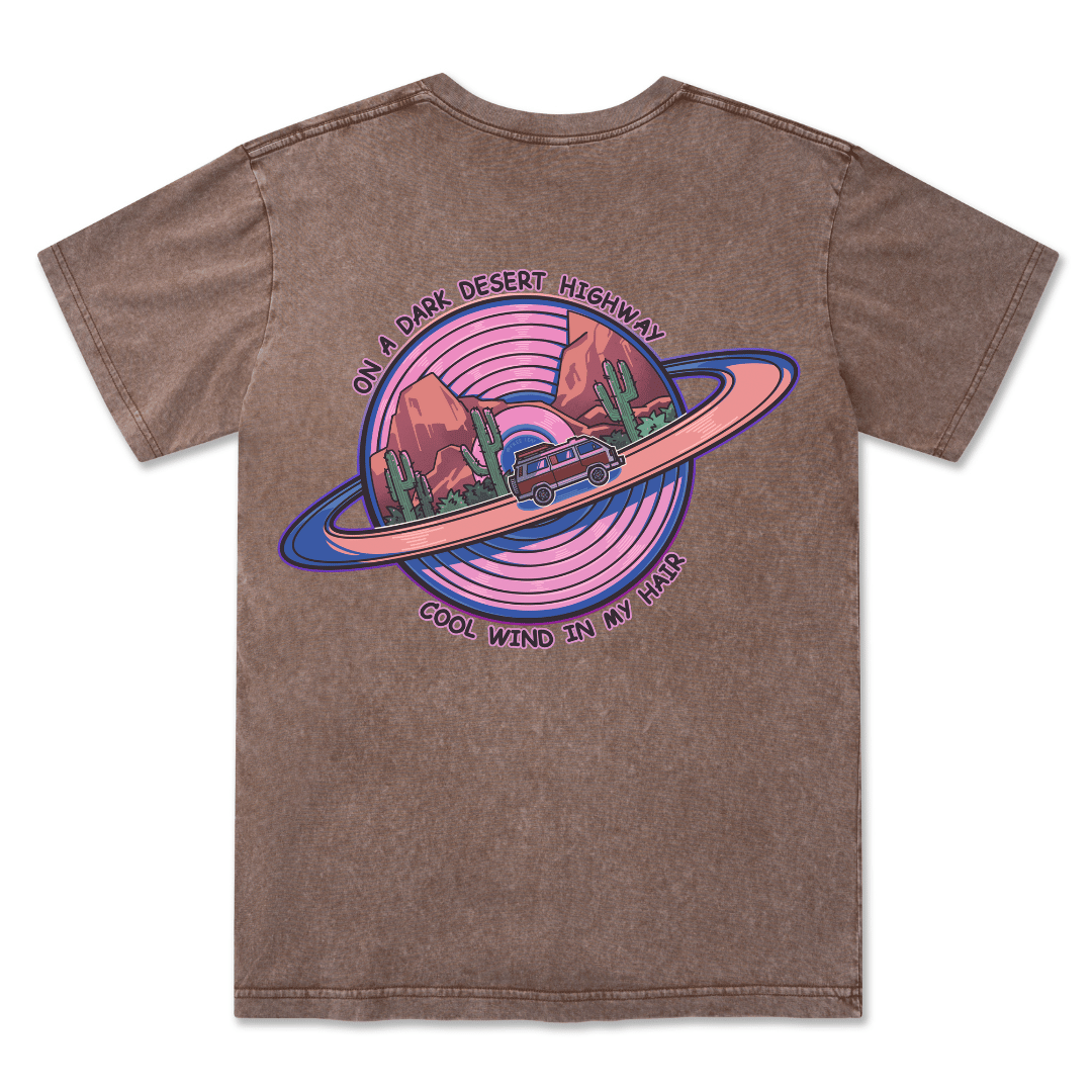 On A Dark Desert Highway Washed Tee