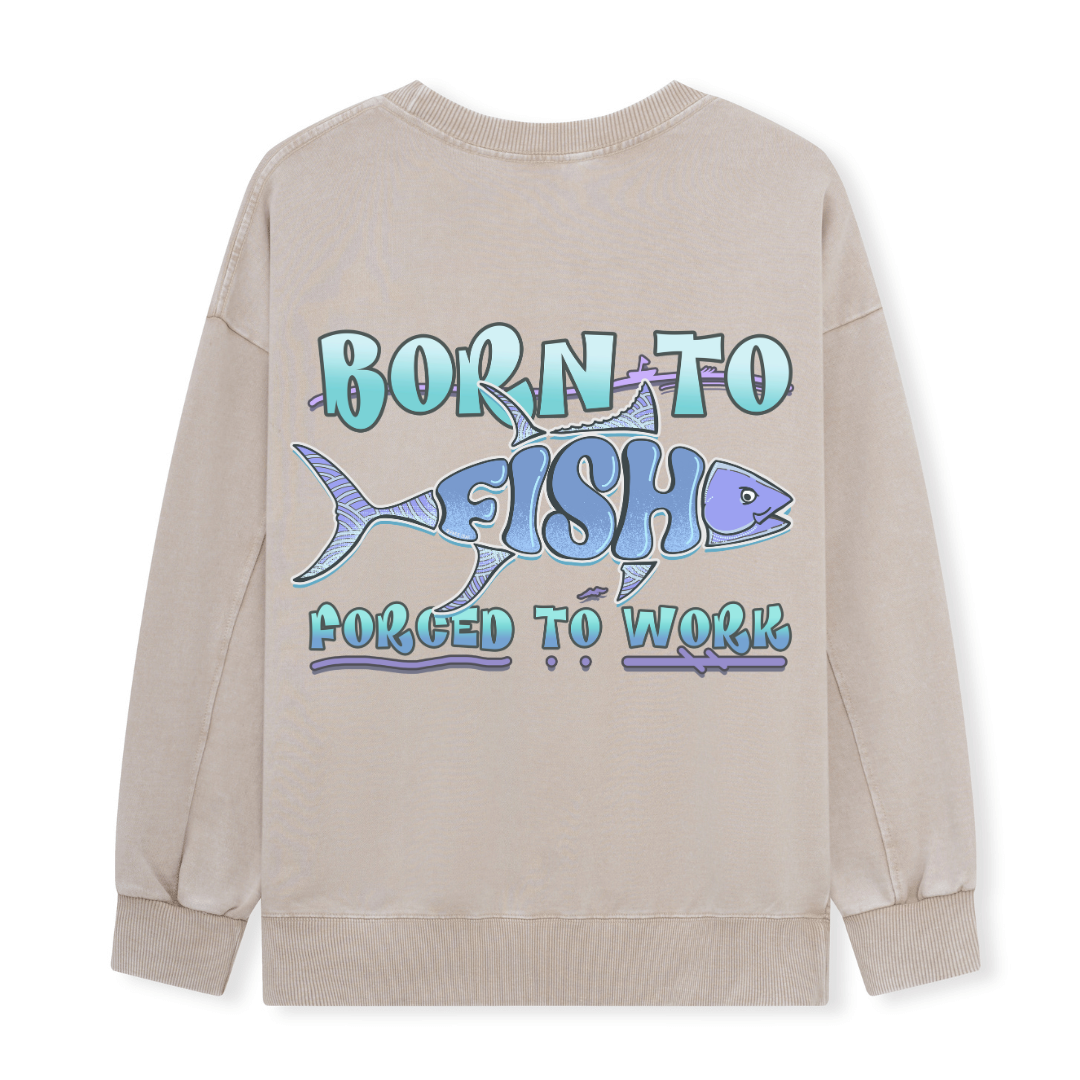 Born To Fish Washed Sweatshirt