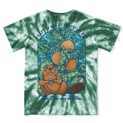 Happy Mind Happy Life Tie Dye Tee