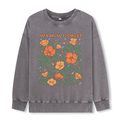 Freeleaf  No Rain No Flowers Washed Sweatshirt