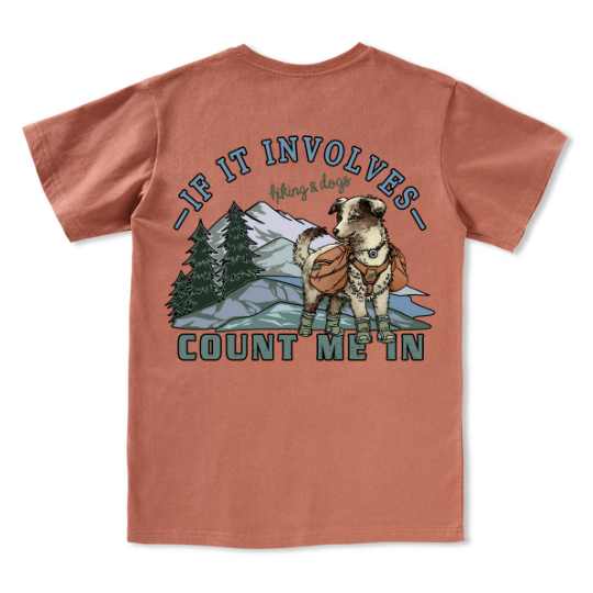 Hiking & Dogs Adventure V-neck Tee