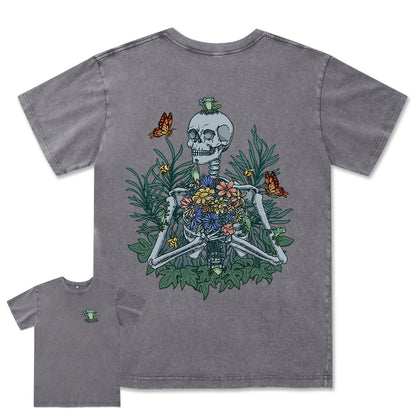 Freeleaf Rebirth in Bloom Unisex Nature Inspired Washed Tee