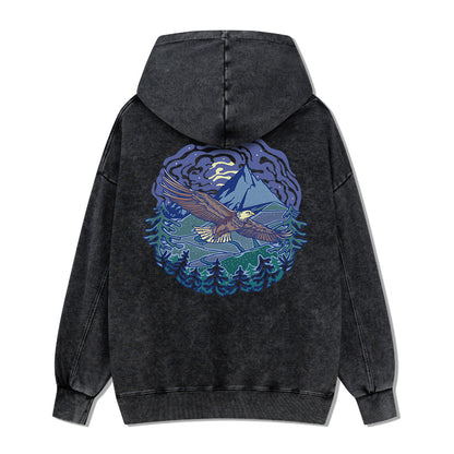 Yellowstone National Park Back-printed Washed Hoodie