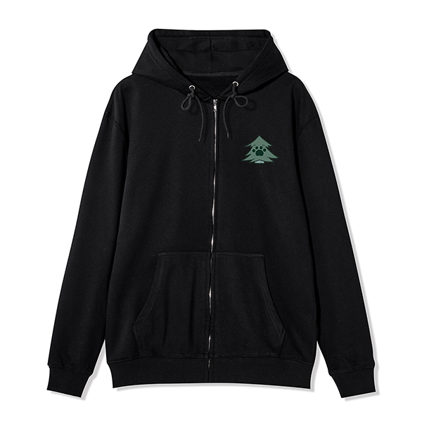 Freeleaf Hiking & Dogs Adventure Unisex Nature Inspired Fleece Full-Zip Hoodie