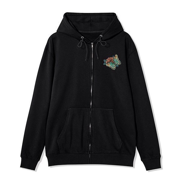 freeleaf-floral-skull-unisex-fleece-full-zip-hoodie