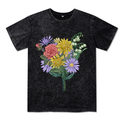 Symphony of Flowers Unisex Washed Tee