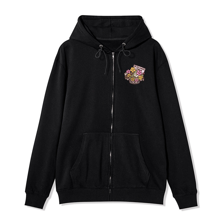 Freeleaf Flourishing Garden Nature Inspired Unisex Fleece Full-Zip Hoodie