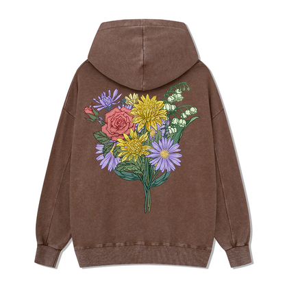 Freeleaf Symphony of Flowers Unisex Nature Inspired Hoodie