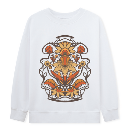 Spring Flower Front-printed Sweatshirt