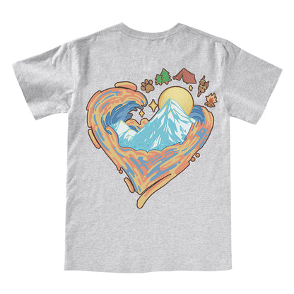 Freeleaf Heart of Wilderness Camping Unisex V-neck Tee