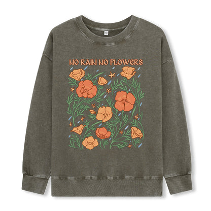 Freeleaf  No Rain No Flowers Washed Sweatshirt