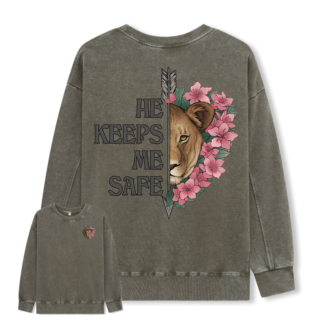 Freeleaf  Wild at Heart Love Untamed Washed Sweatshirt