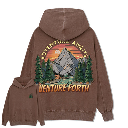 Adventure Awaits Washed Hoodie