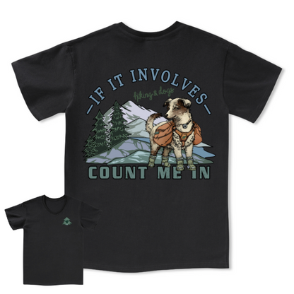 Hiking & Dogs Adventure V-neck Tee