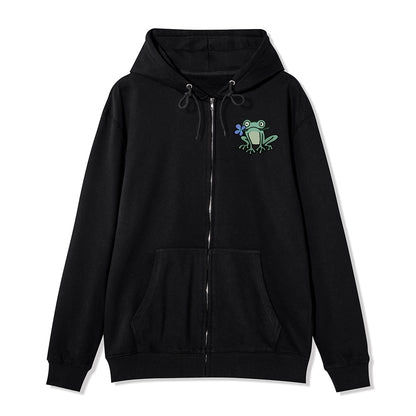Freeleaf Rebirth in Bloom Unisex Nature Inspired Fleece Full-Zip Hoodie