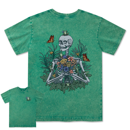 Freeleaf Rebirth in Bloom Unisex Nature Inspired Washed Tee