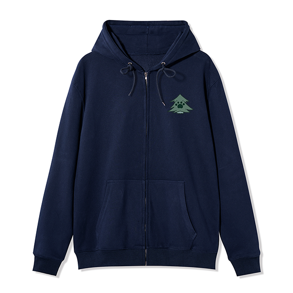 Freeleaf Hiking & Dogs Adventure Unisex Nature Inspired Fleece Full-Zip Hoodie