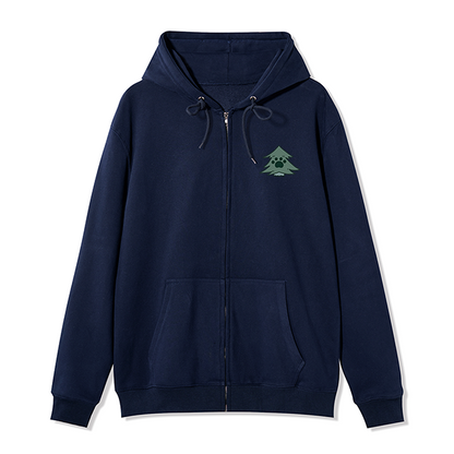 Freeleaf Hiking & Dogs Adventure Unisex Nature Inspired Fleece Full-Zip Hoodie