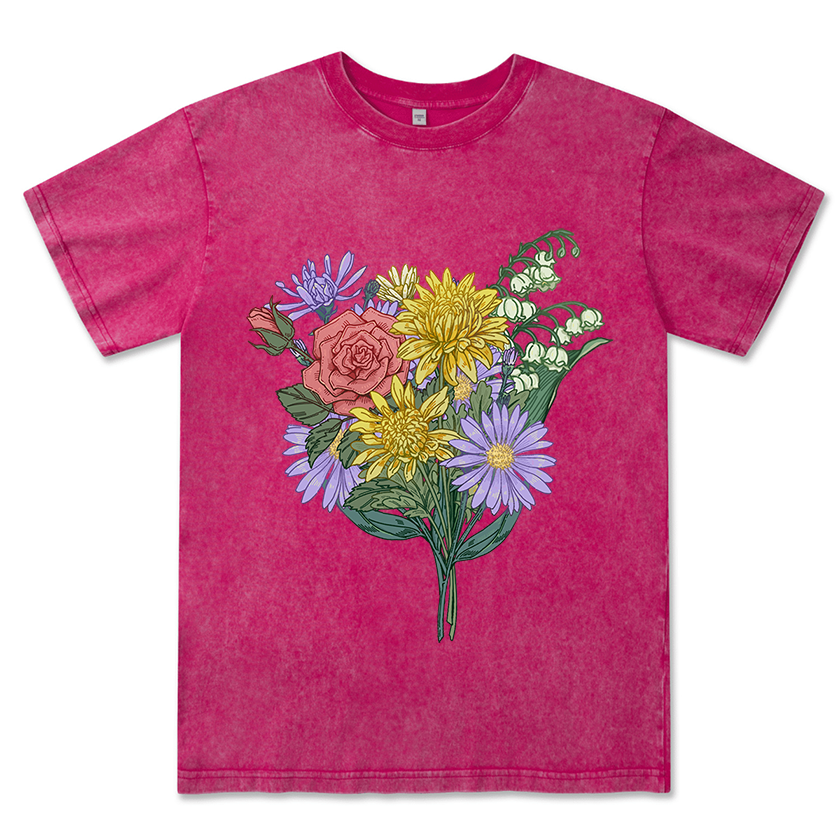 Symphony of Flowers Unisex Washed Tee