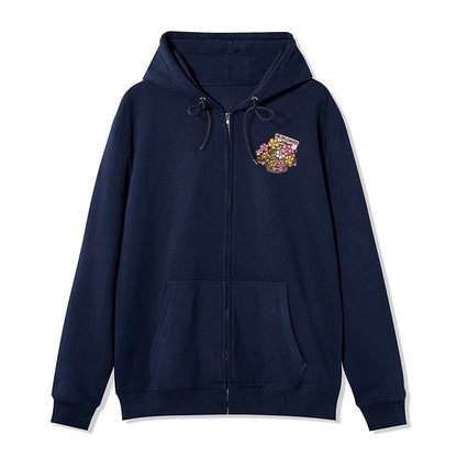 Freeleaf Flourishing Garden Nature Inspired Unisex Fleece Full-Zip Hoodie