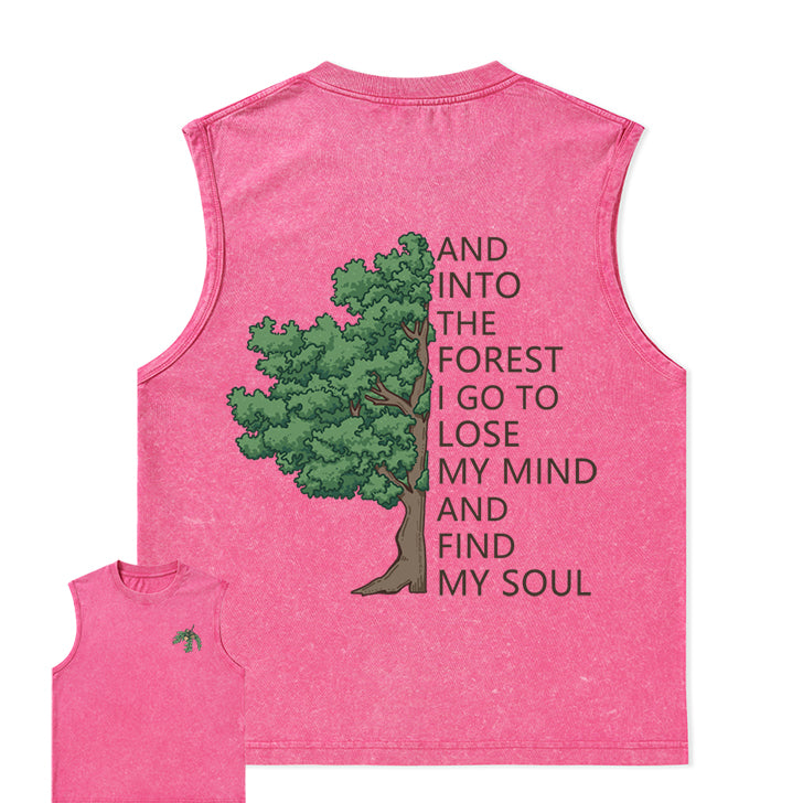 Freeleaf Into Forest And Find My Soul Unisex Washed Tank Tops