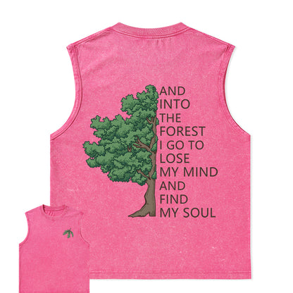 Freeleaf Into Forest And Find My Soul Unisex Washed Tank Tops