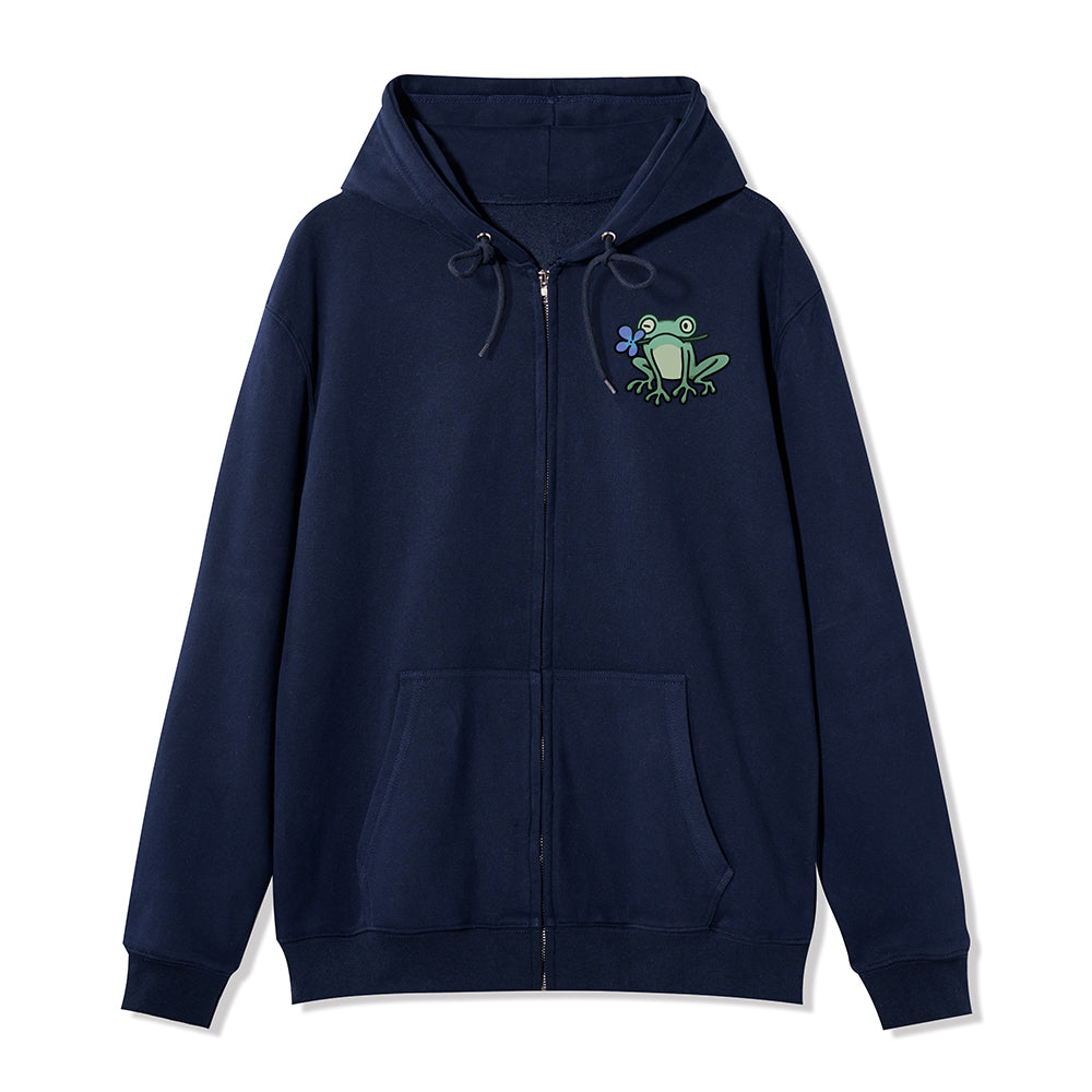 Freeleaf Rebirth in Bloom Unisex Nature Inspired Fleece Full-Zip Hoodie