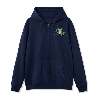 Freeleaf Rebirth in Bloom Unisex Nature Inspired Fleece Full-Zip Hoodie