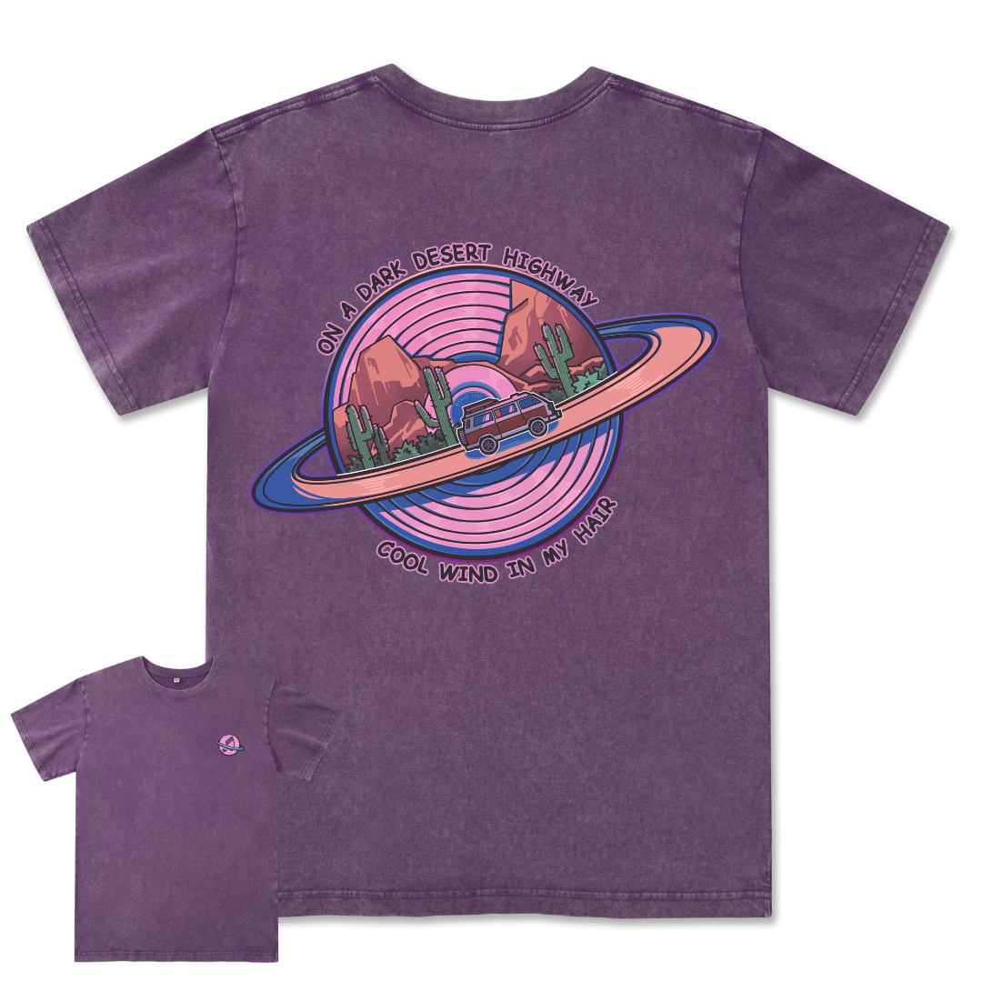 On A Dark Desert Highway Washed Tee