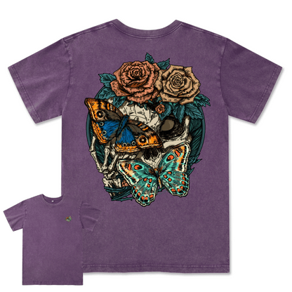 Floral Skull Washed Tee