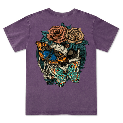 Floral Skull Washed Tee