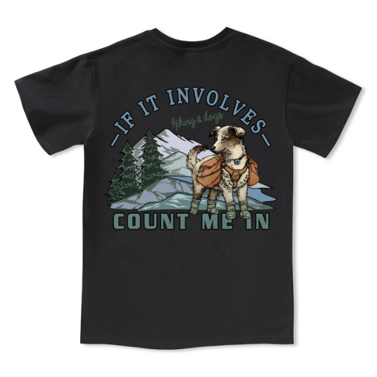 Hiking & Dogs Adventure V-neck Tee