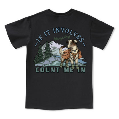 Hiking & Dogs Adventure V-neck Tee
