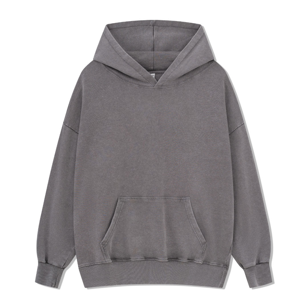 Santa Claus Surfing Back-printed Washed Hoodie