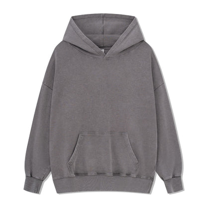 Santa Claus Surfing Back-printed Washed Hoodie