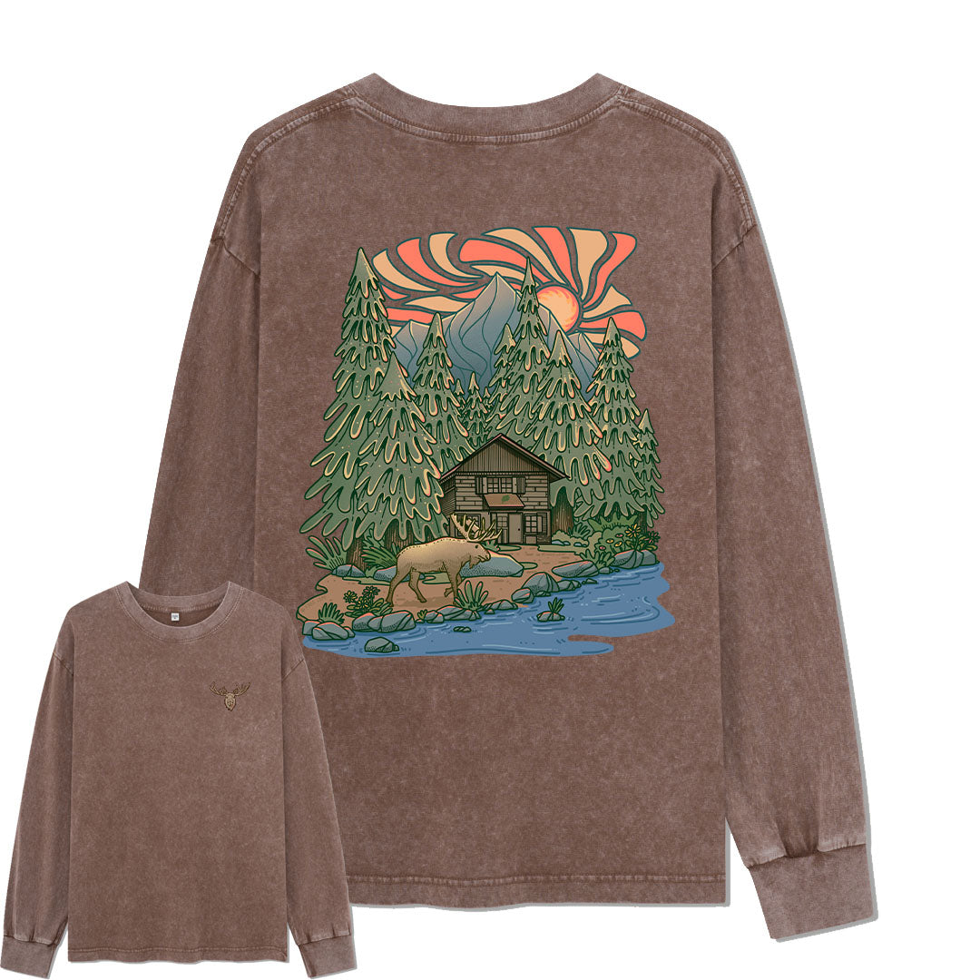 The Vicissitudes Of Time Washed Long Sleeve Top