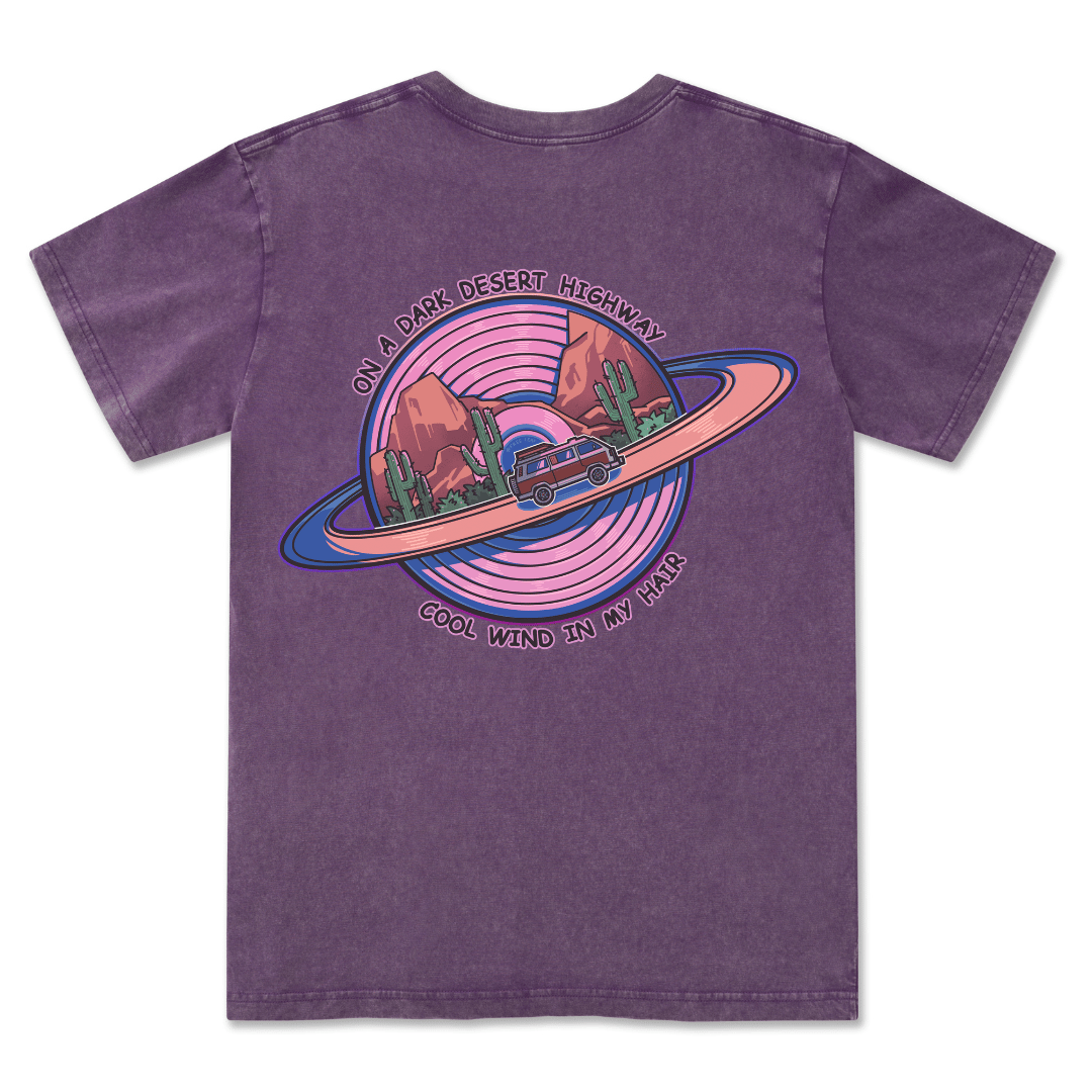 On A Dark Desert Highway Washed Tee