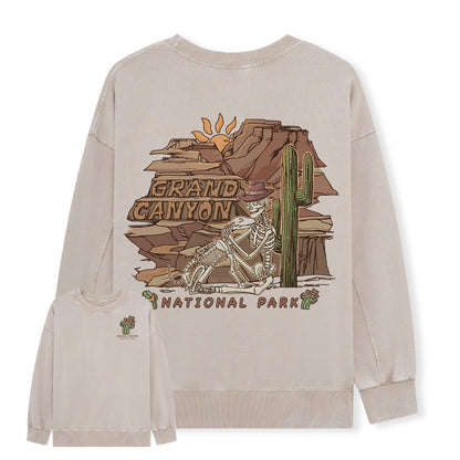 Freeleaf Grand Canyon National Park Unisex Nature Inspired Washed Sweatshirt
