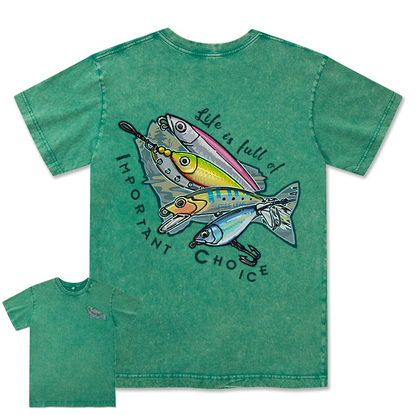 FreeleafLife Is Full Of Important Choices Unisex Washed Tee