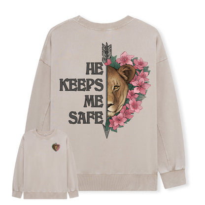 Freeleaf  Wild at Heart Love Untamed Washed Sweatshirt