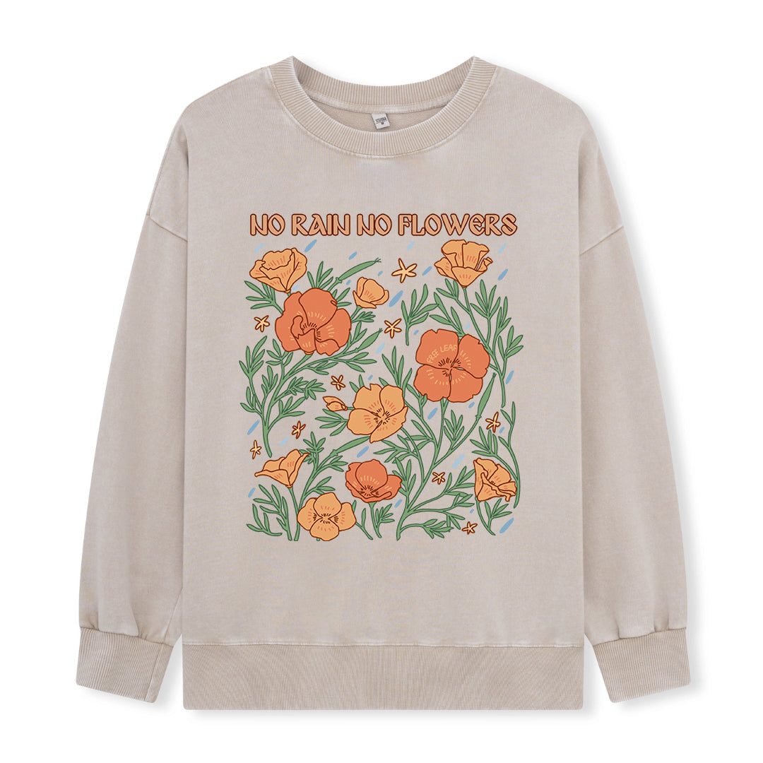 Freeleaf  No Rain No Flowers Washed Sweatshirt