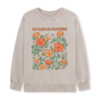 Freeleaf  No Rain No Flowers Washed Sweatshirt