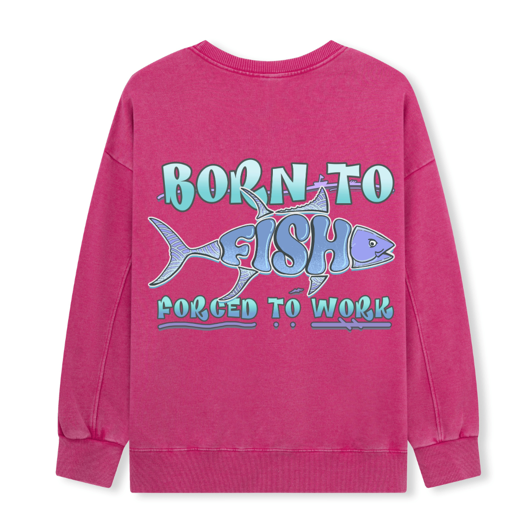Born To Fish Washed Sweatshirt