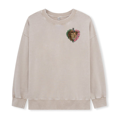 Freeleaf  Wild at Heart Love Untamed Washed Sweatshirt